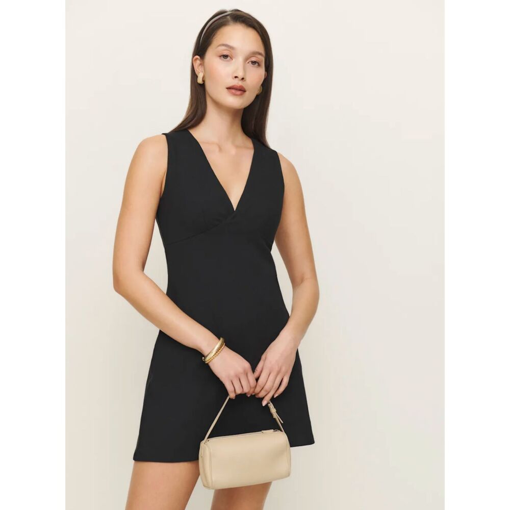 Reformation Bowie Knit Dress in Black NWT